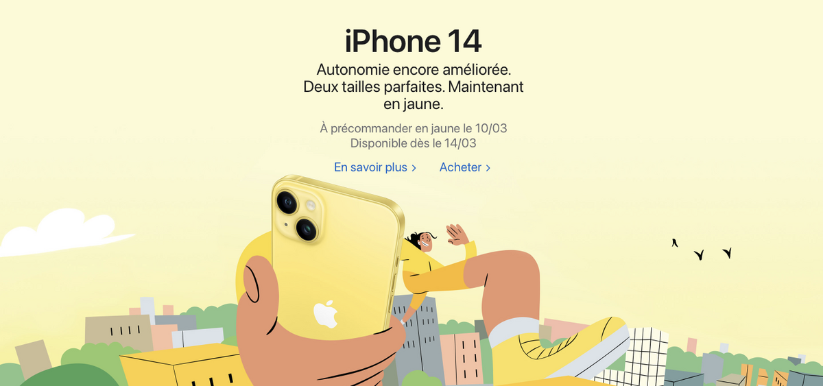 L'iPhone 14 et 14 Plus sont disponibles en jaune ! (+ nouvelles coques)