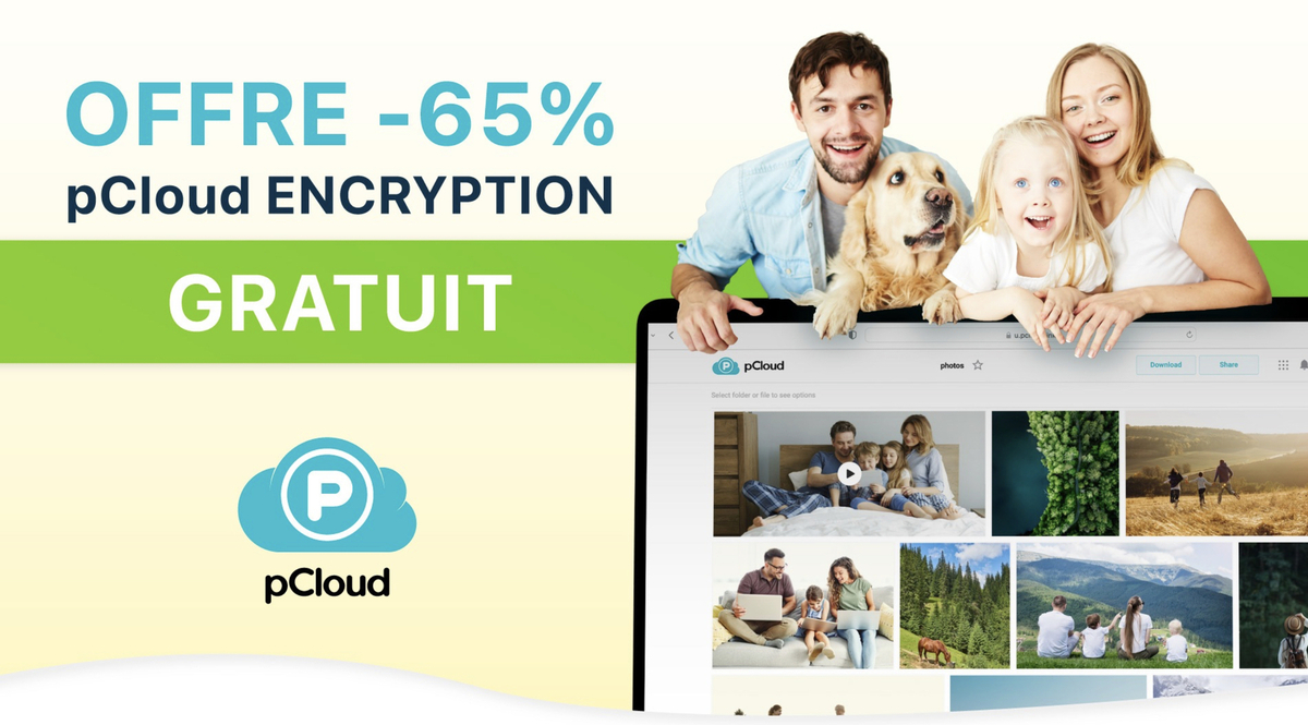 Cloud à vie : jusqu'à 65% de réduction sur les offres pCloud 2, 5 ou 10To ! (+ pCloud Encryption)