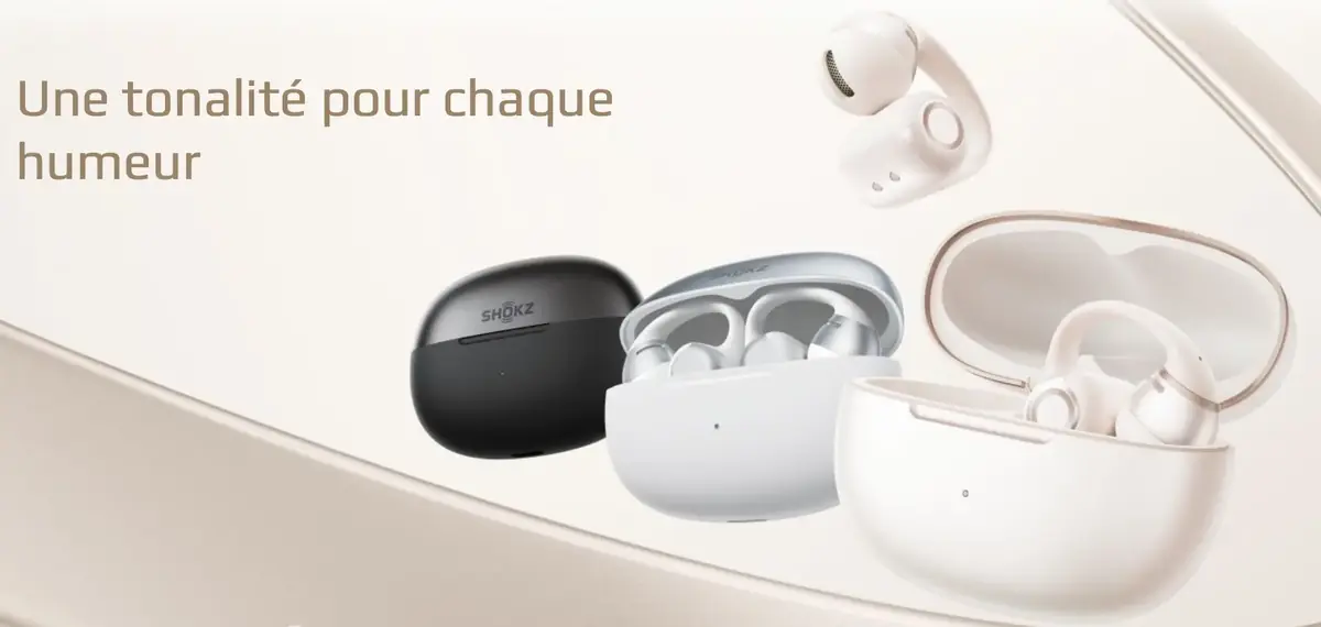 Shokz OpenDots 2 et OpenDots Air&nbsp;: deux nouveaux &eacute;couteurs ouverts tr&egrave;s s&eacute;duisants