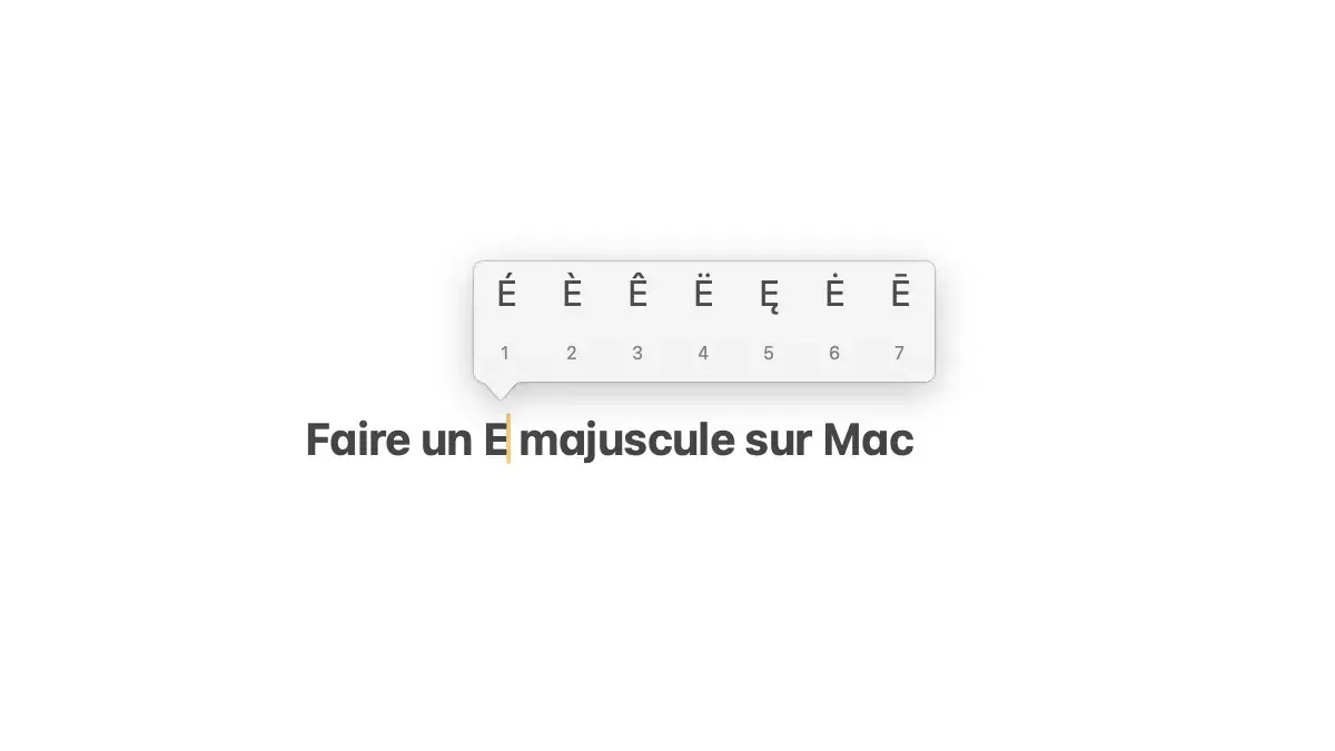 Faire un É majuscule sur Mac