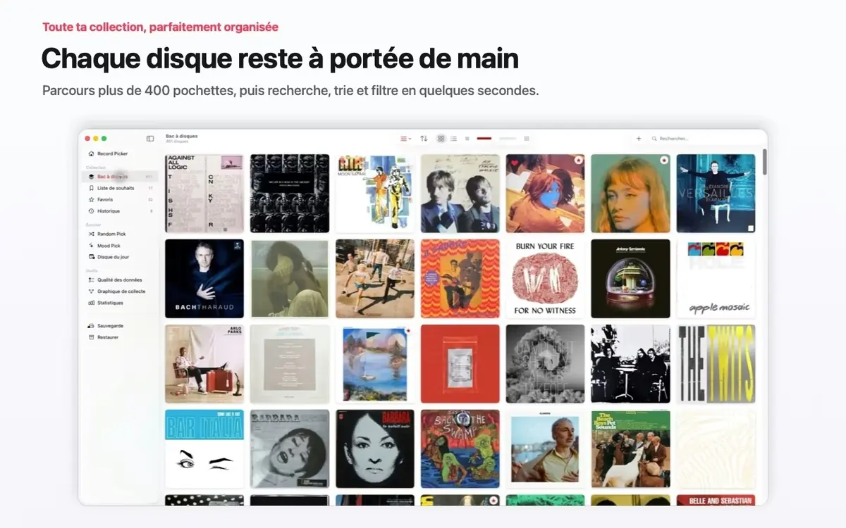 Cette application vous aide &agrave; red&eacute;couvrir les vinyles et CD oubli&eacute;s sur vos &eacute;tag&egrave;res