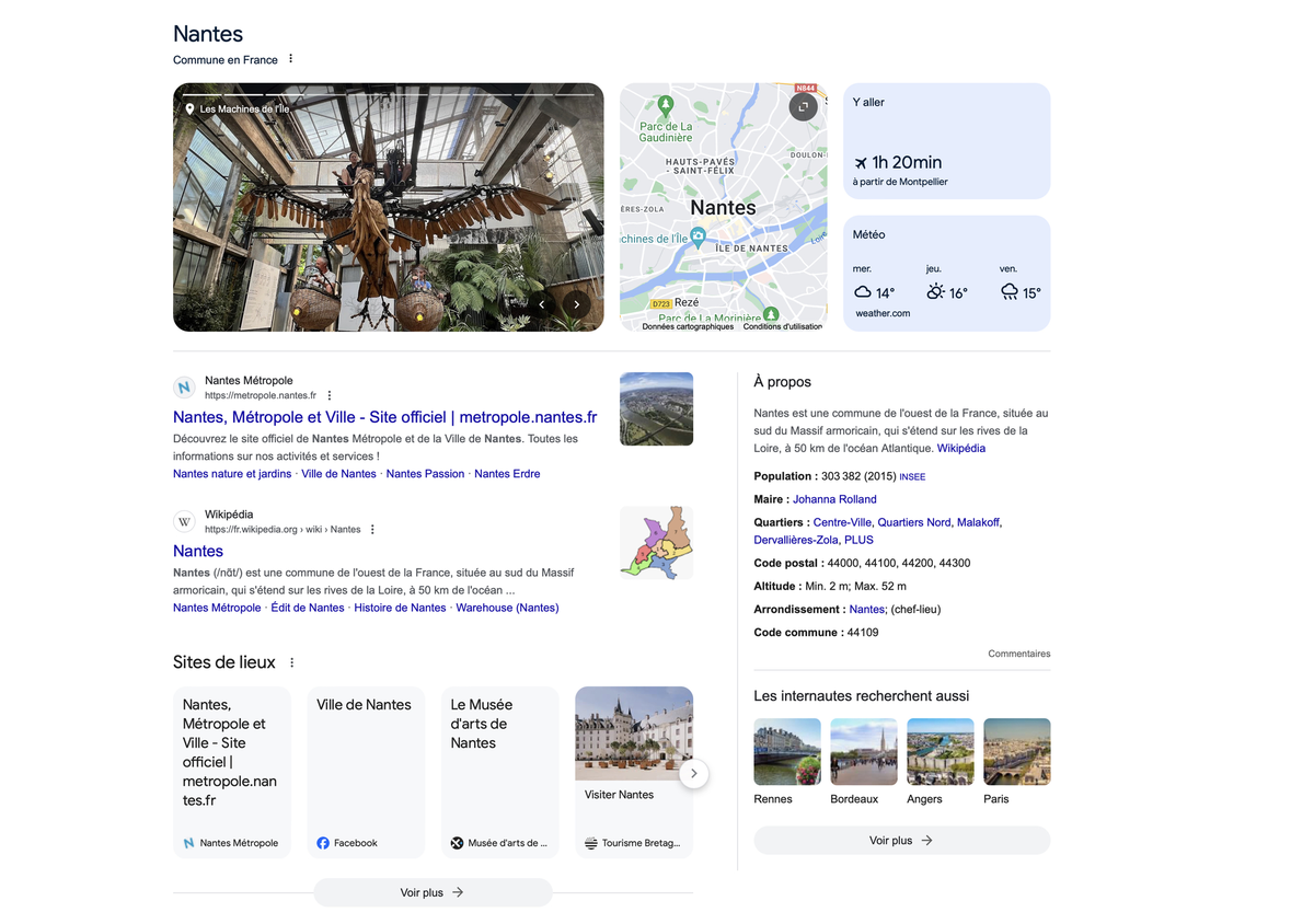 Google Maps de retour dans la recherche Google ?