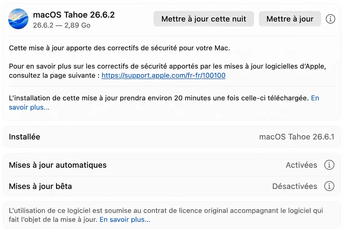 B&ecirc;ta 6 pour iOS 27, iPadOS 27 et macOS 27, mise &agrave; jour de s&eacute;curit&eacute; pour tous les syst&egrave;mes