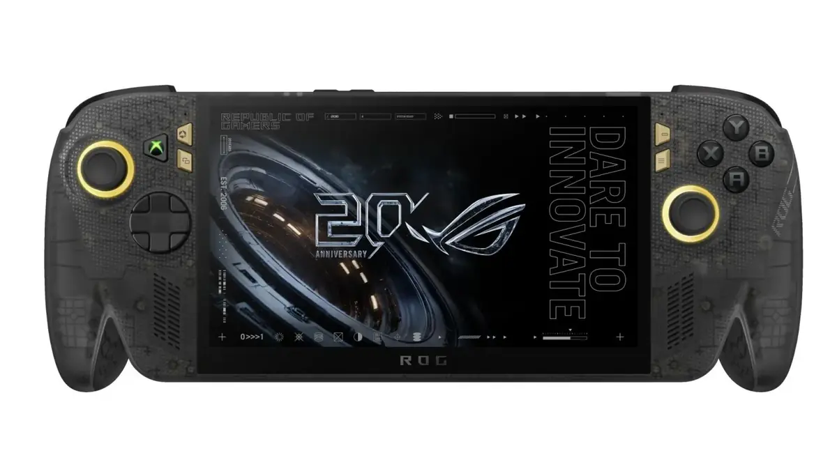 Asus d&eacute;voile la ROG Xbox Ally X20, une console portable OLED transparente pour ses 20 ans
