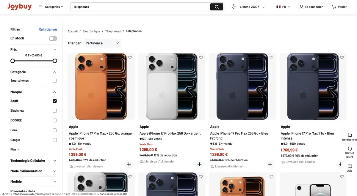 Joybuy, la plateforme e-commerce du g&eacute;ant chinois JD.com, d&eacute;barque en France