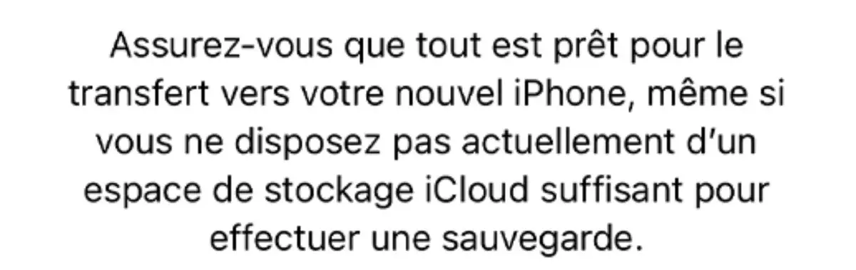 iPhone 15 : du stockage iCloud gratuit le temps de configurer l'appareil