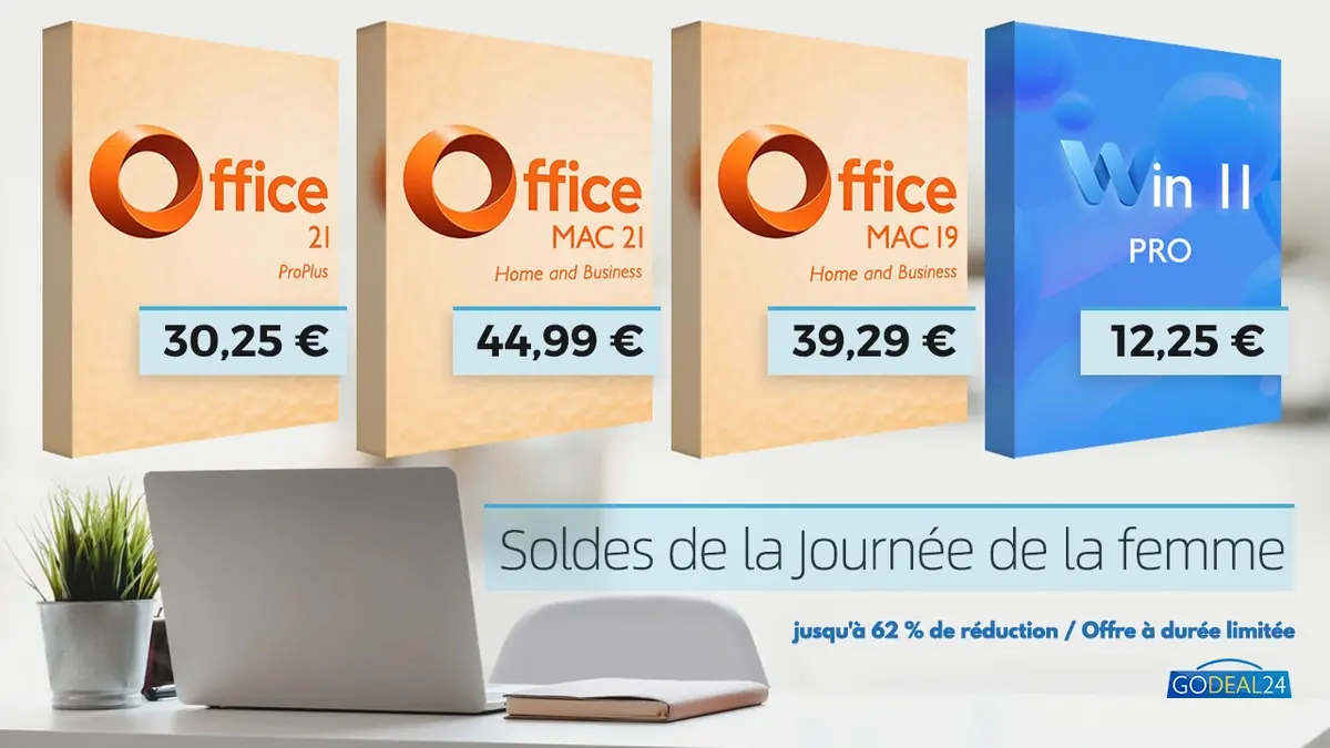 Godeal24 microsoft office 365 Mac promo journ&eacute;e de la femme
