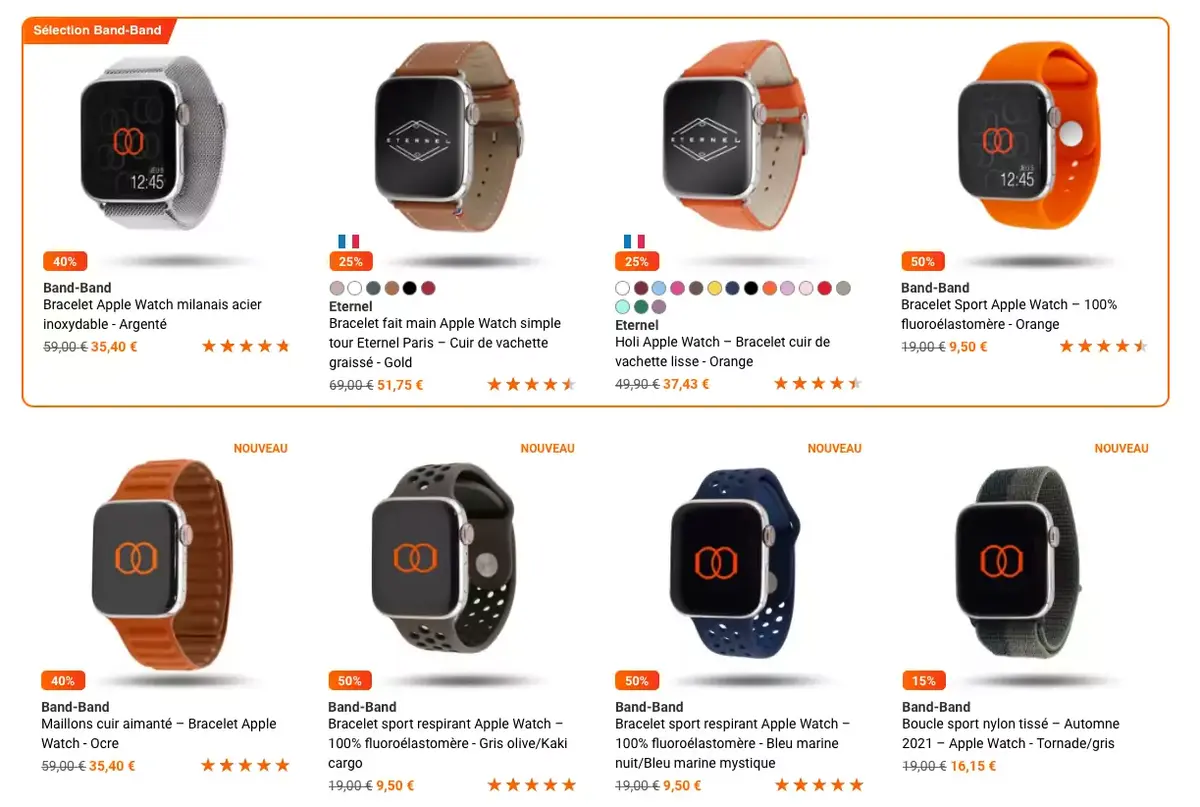 #BlackFriday : jusqu'à -70% sur les bracelets pour Apple Watch chez Band-Band