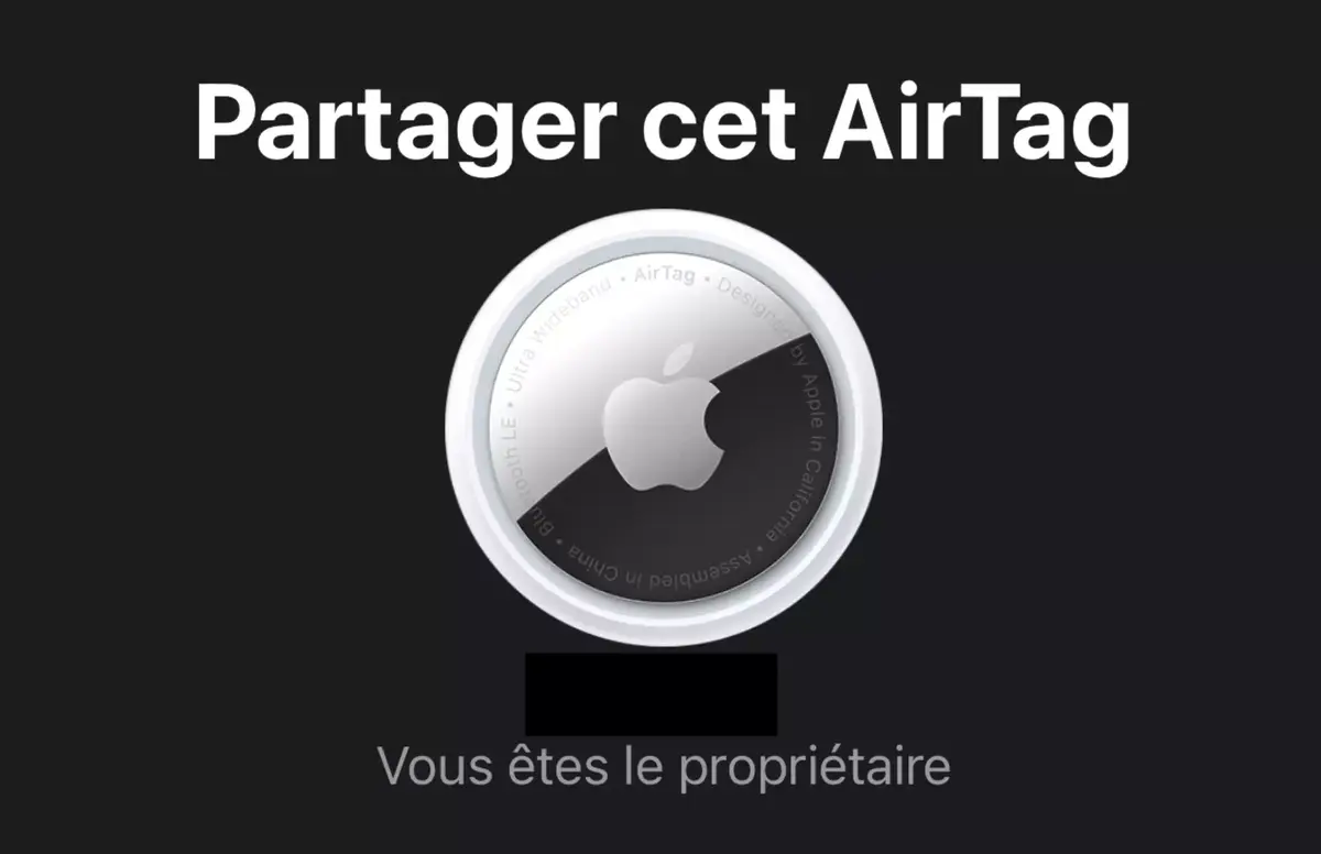 iOS 17 Partage d'AirTags