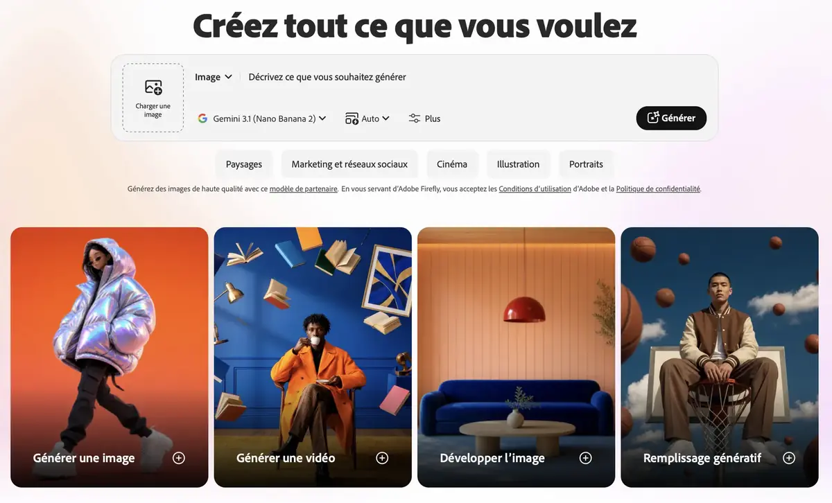 Adobe Firefly permet de g&eacute;n&eacute;rer l&eacute;galement de la musique