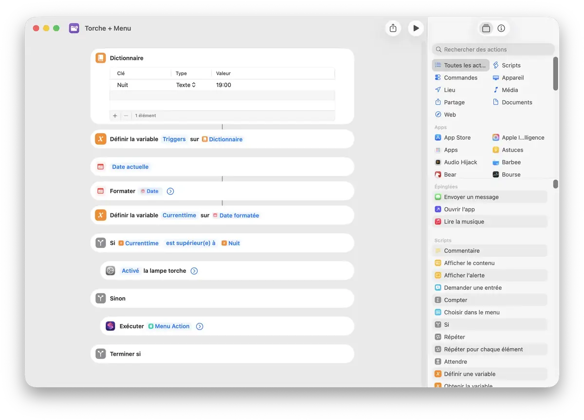 Donnez-moi un langage de script pour faire des raccourcis sur iPhone !