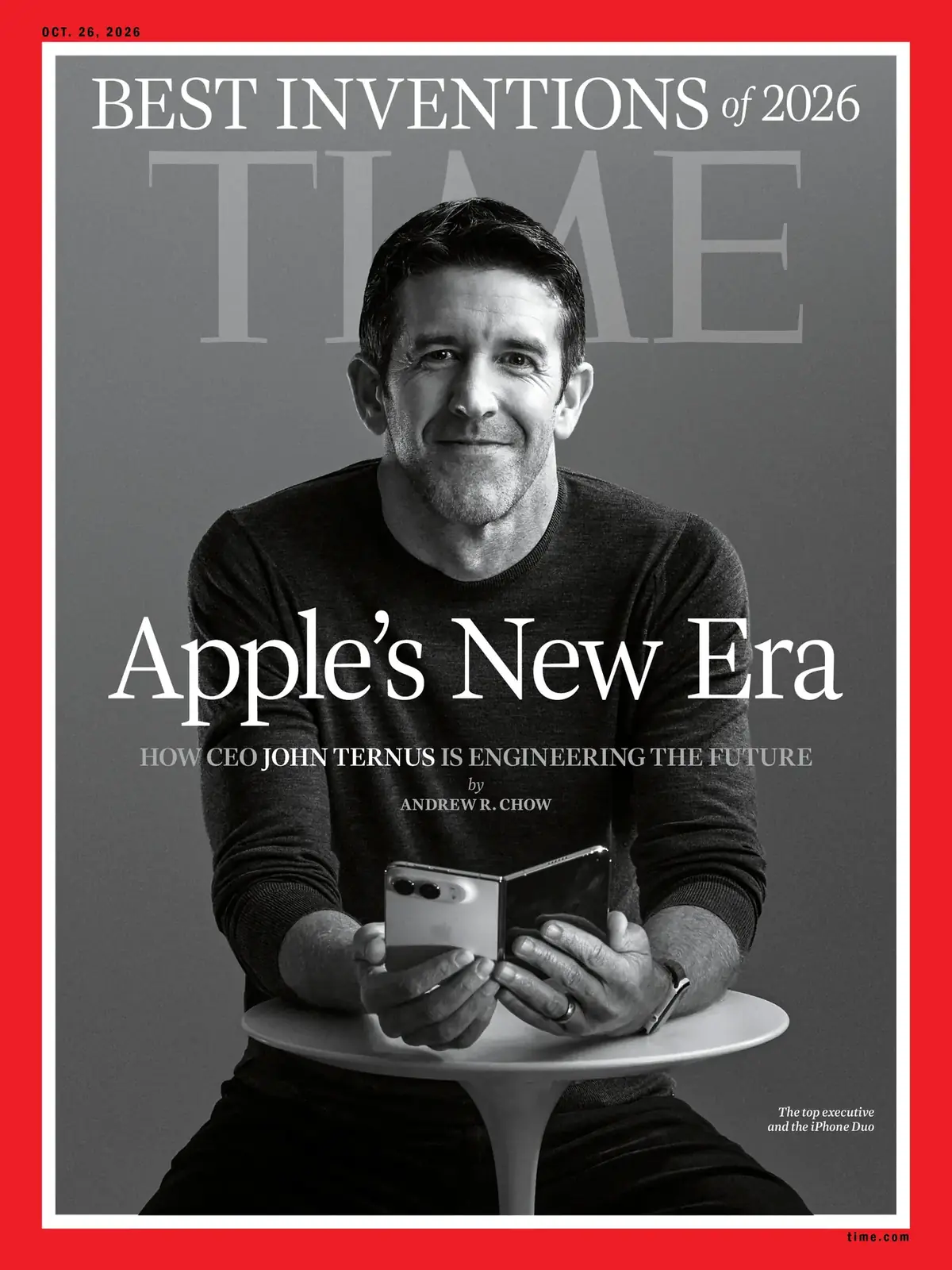 John Ternus et l&rsquo;iPhone Duo font la une de TIME&nbsp;: une "nouvelle &egrave;re pour Apple"&nbsp;!