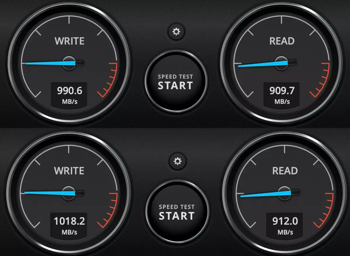 Kingston XS2000 sur Mac M1 en haut, M3 en bas