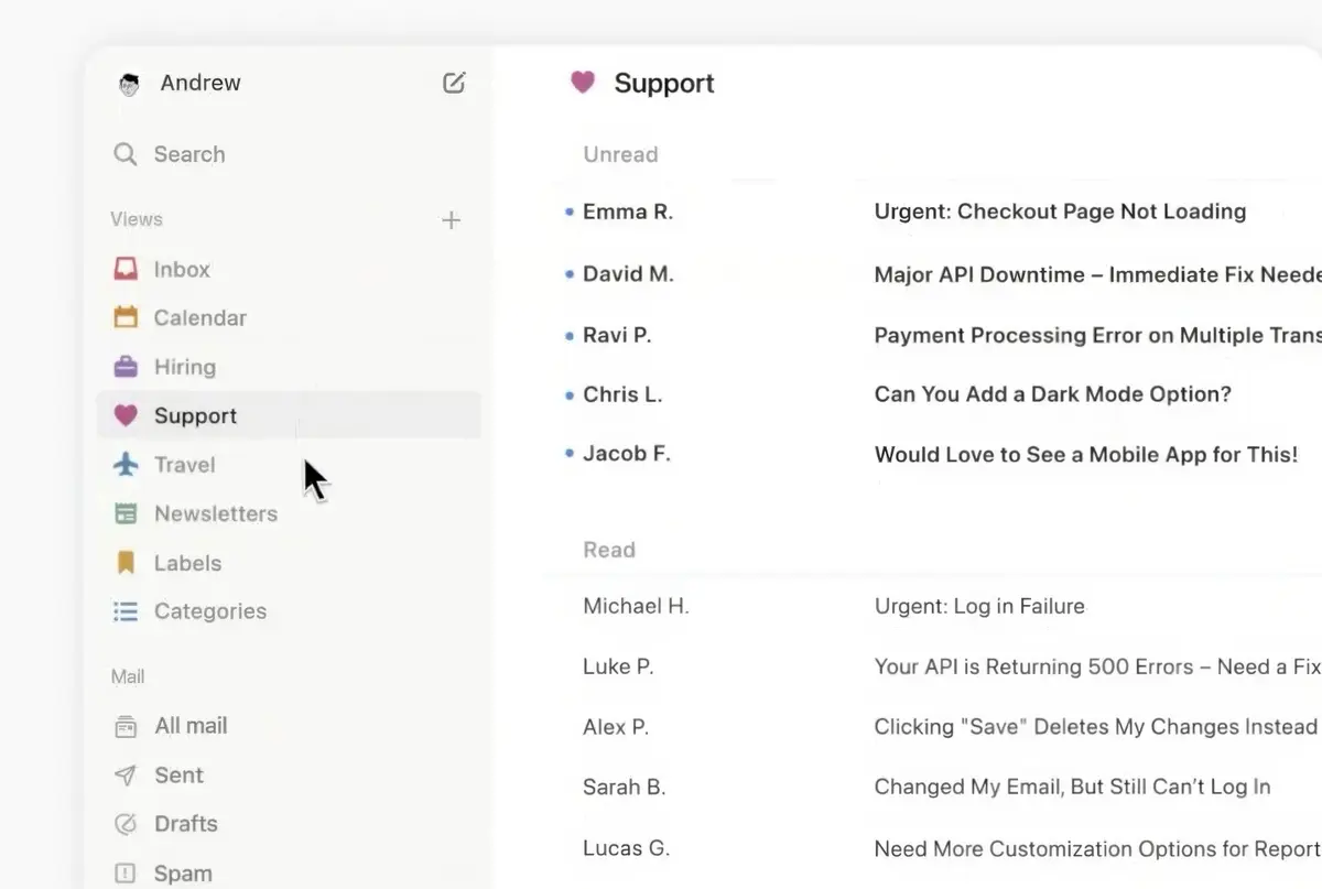 Adieu l’interface Gmail, Notion lance son propre client mail