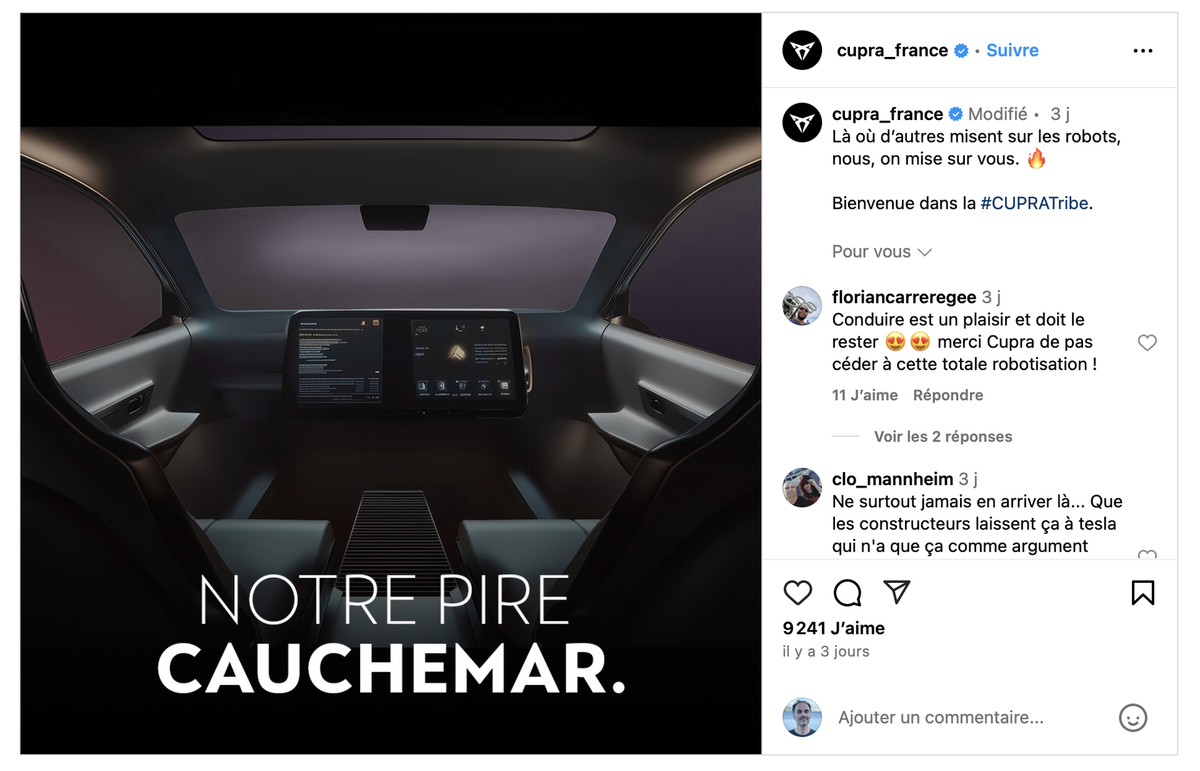 Conduite autonome : Cupra vanne Tesla