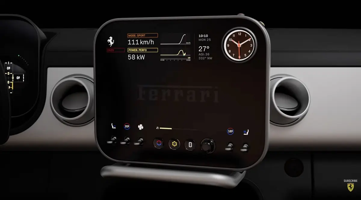 Ferrari d&eacute;voile l'int&eacute;rieur de la Luce en vid&eacute;o, avec Jony Ive aux commandes