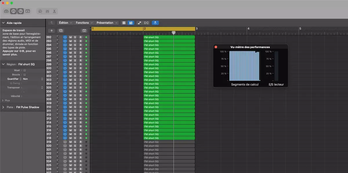 318 pistes sous Logic Pro X avec le M2 Ultra !