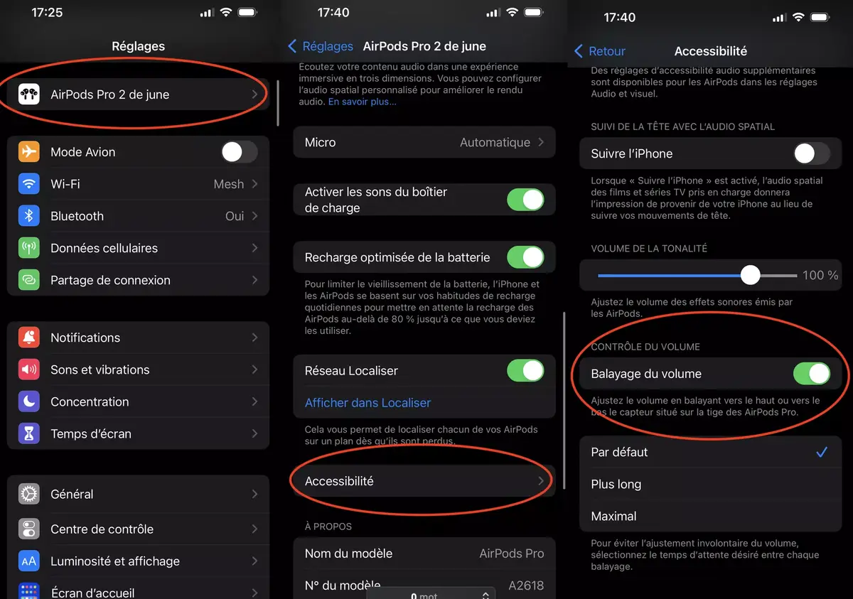 AirPods Pro 2 : comment activer le contrôle du volume depuis les écouteurs