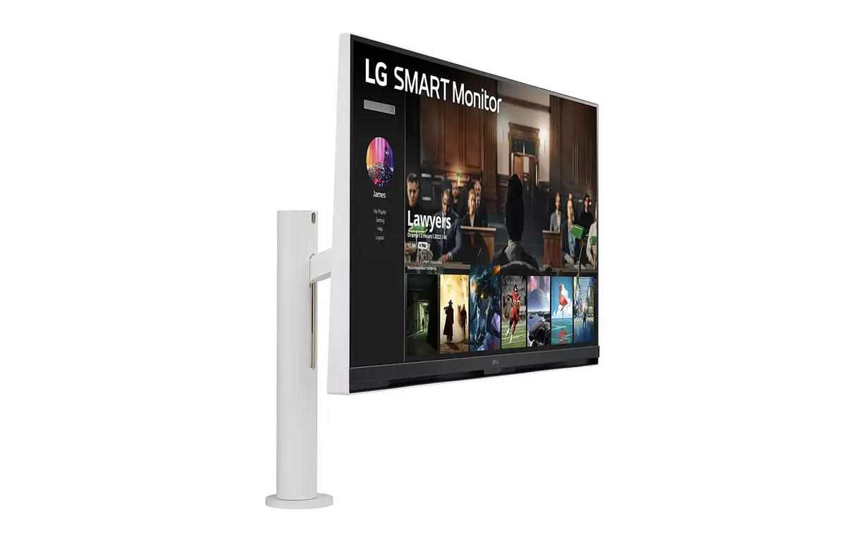 Un Smart Monitor 32" 4K avec webOS, AirPlay 2 et pied Ergo chez LG