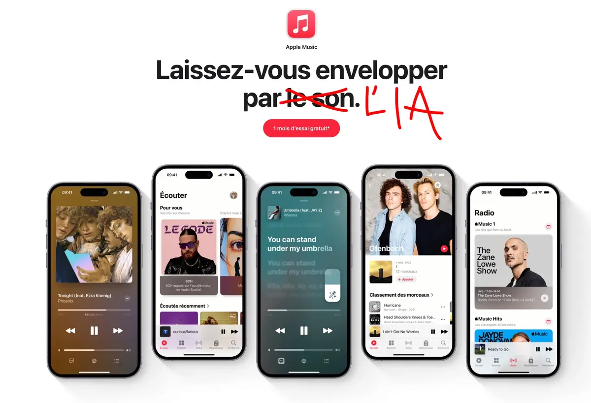 Devant les chansons générées par l'IA, Universal menace Apple et Spotify !