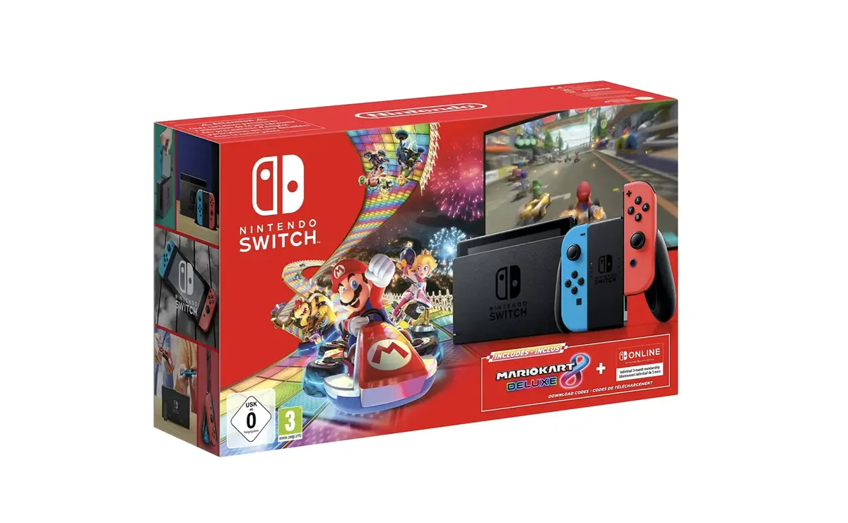 La Nintendo Switch + Mario Kart 8 Deluxe + 3 mois de Online à 269€ (-60€)