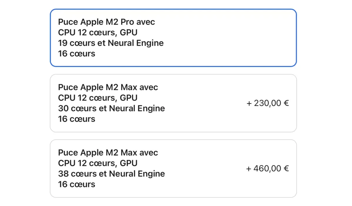 Voici les MacBook Pro M2 Pro et M2 Max (jusqu'à 12 cœurs CPU, 38 cœurs GPU, 96 Go de RAM)