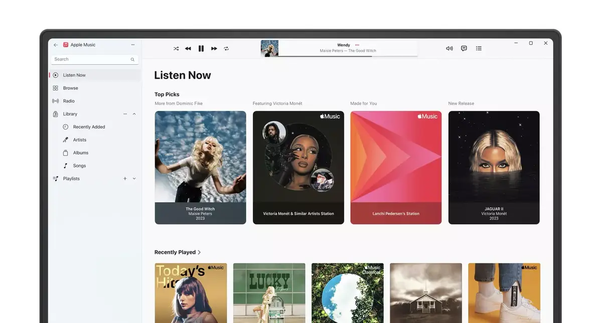 Apple Music, Apple TV sur Windows