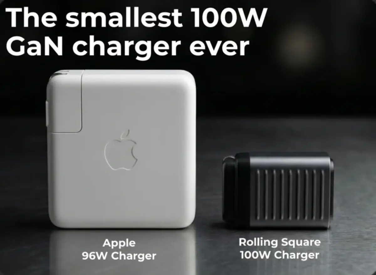 Ce chargeur 100 W fait la taille d'un bo&icirc;tier d'AirPods