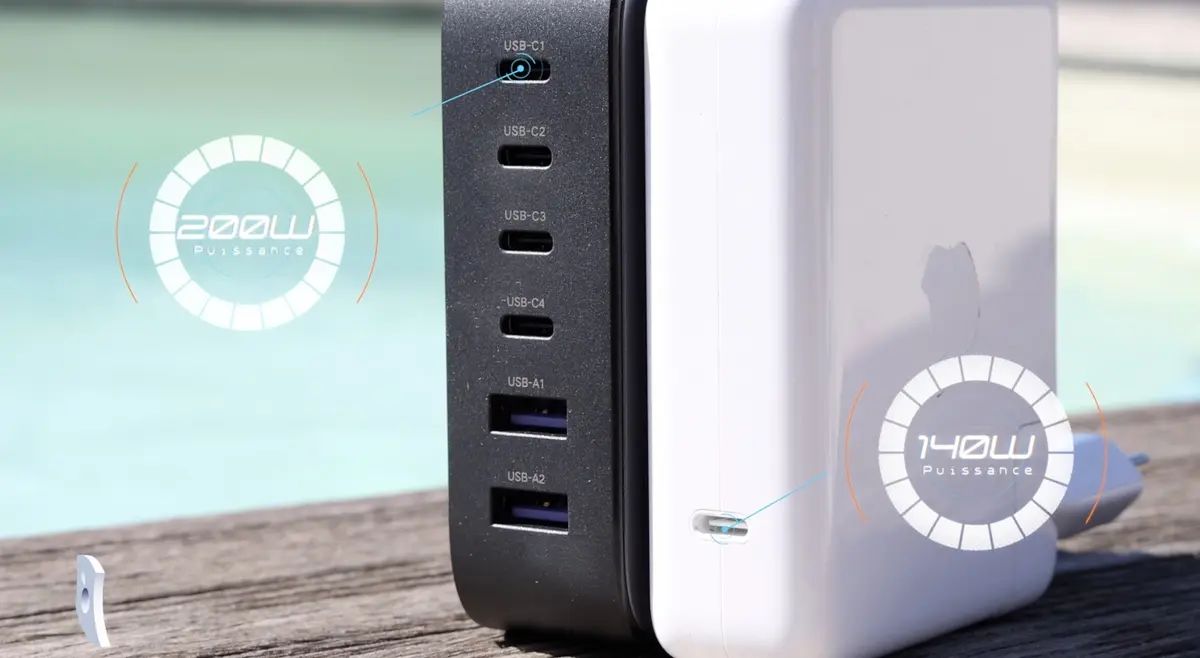 Petit test du chargeur UGreen 200W (6 ports) : peut-il remplacer ceux d'Apple ?