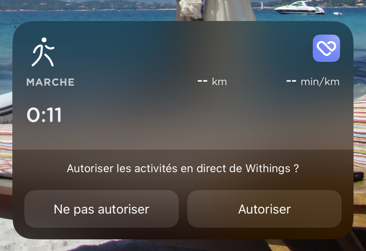 Withings affiche le suivi d'activités sur l'écran verrouillé et la Dynamic Island des iPhone