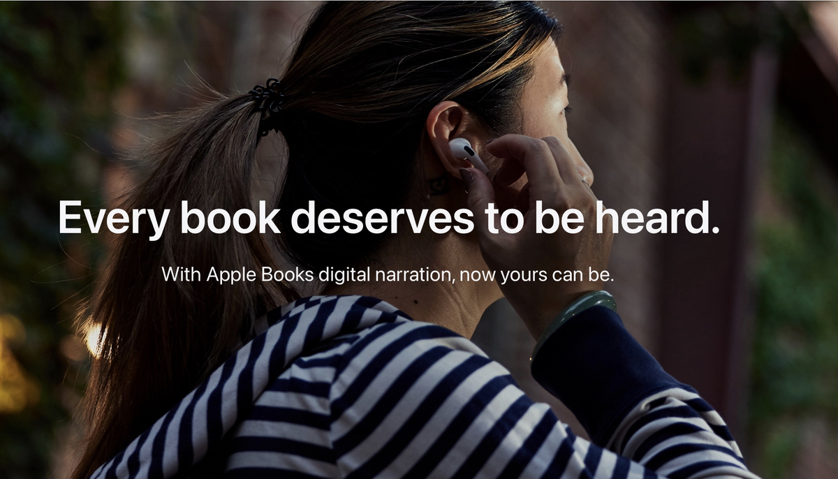 Apple veut aider les petits auteurs et éditeurs à proposer des Livres Audio lus par une IA