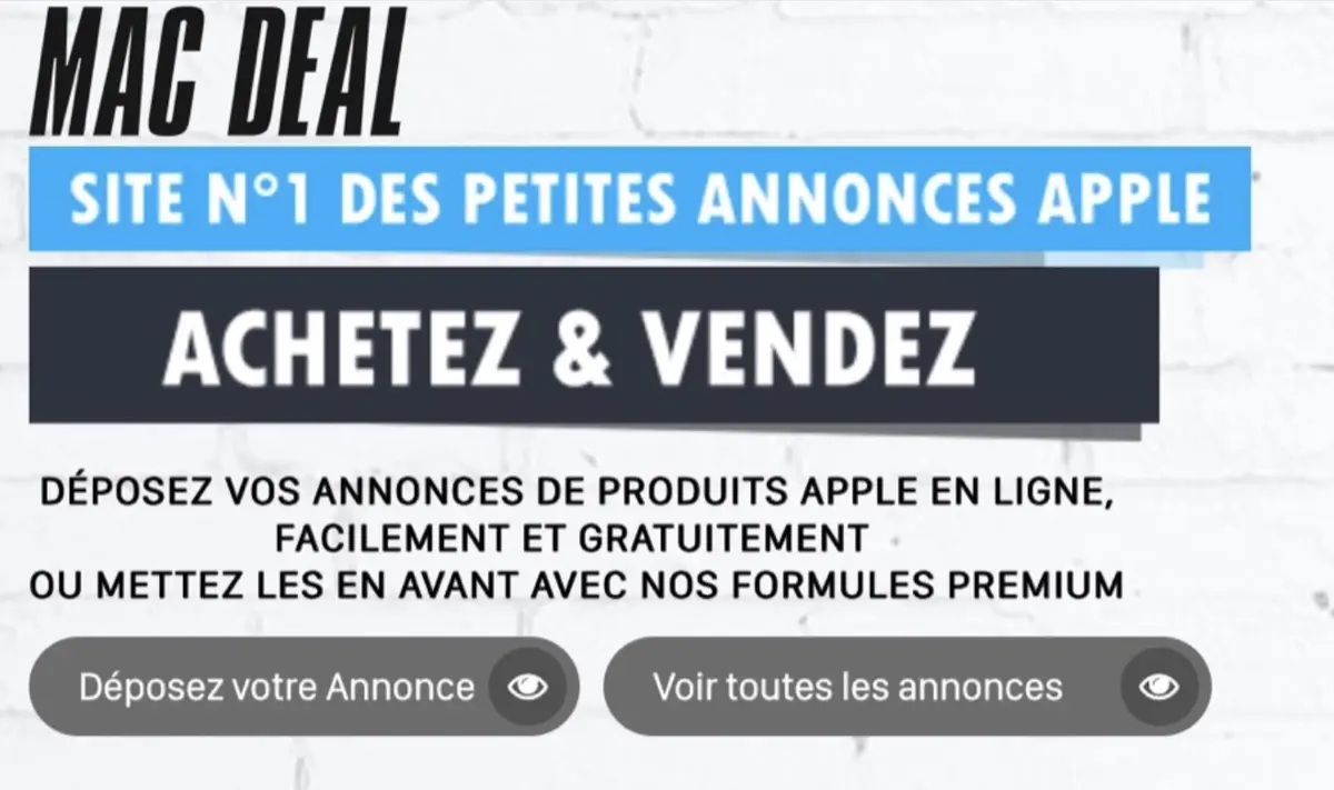 MacDeal, un nouveau site de petites-annonces dédié au Mac et aux produits Apple