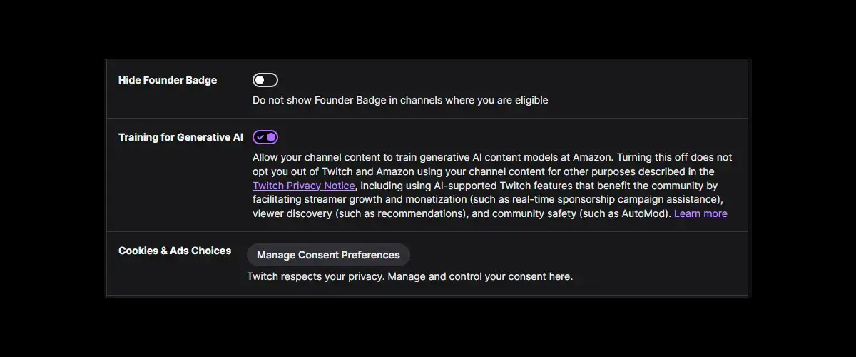 Twitch va entra&icirc;ner l&rsquo;IA d&rsquo;Amazon avec les contenus de ses utilisateurs&nbsp;: comment refuser