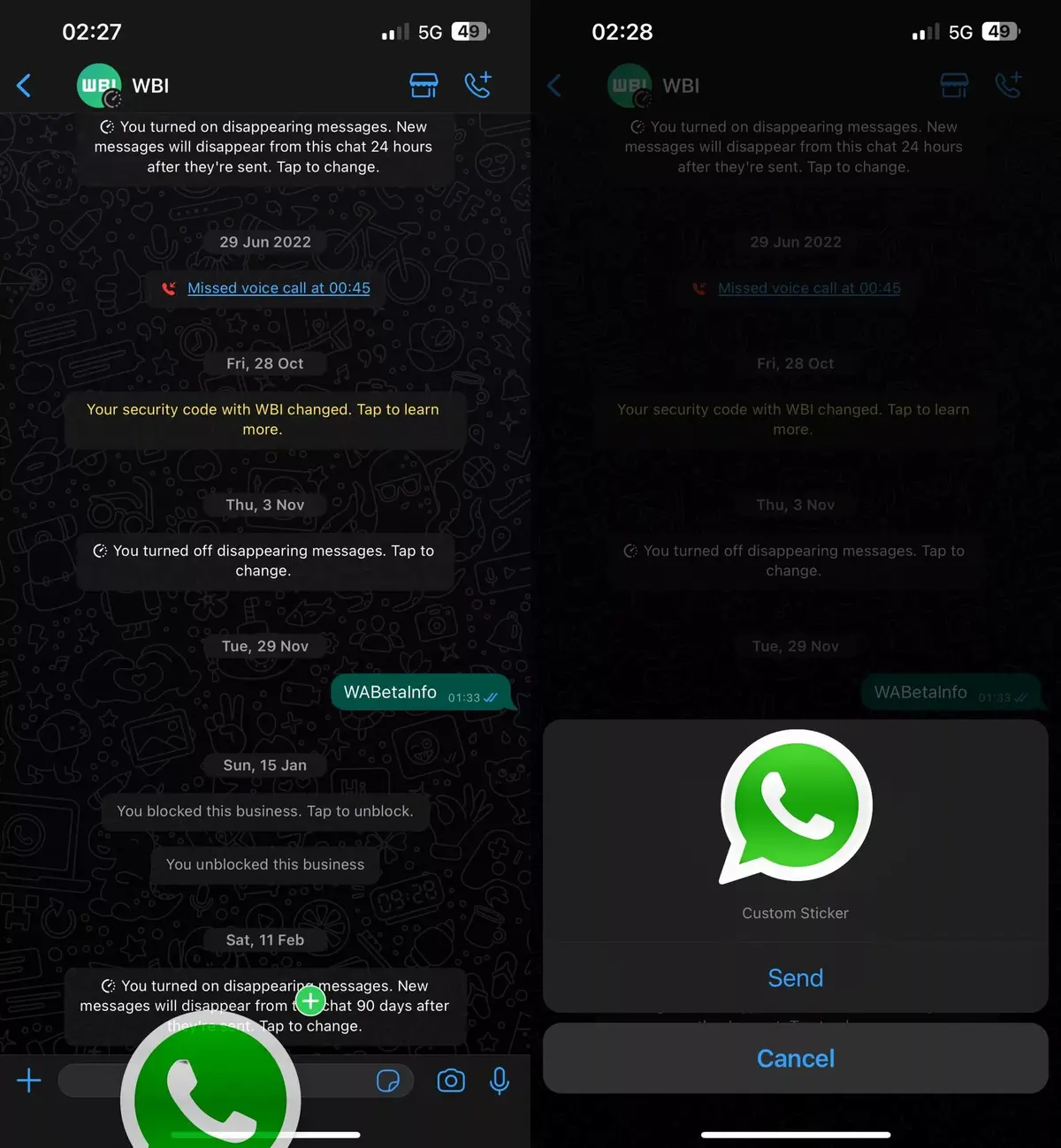 WhatsApp va utiliser le détourage des photos d'iOS 16 pour faire des autocollants