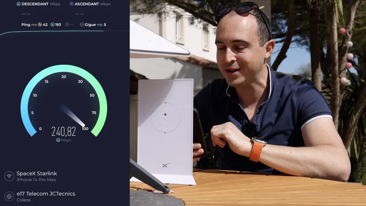 Débit connexion Internet Starlink
