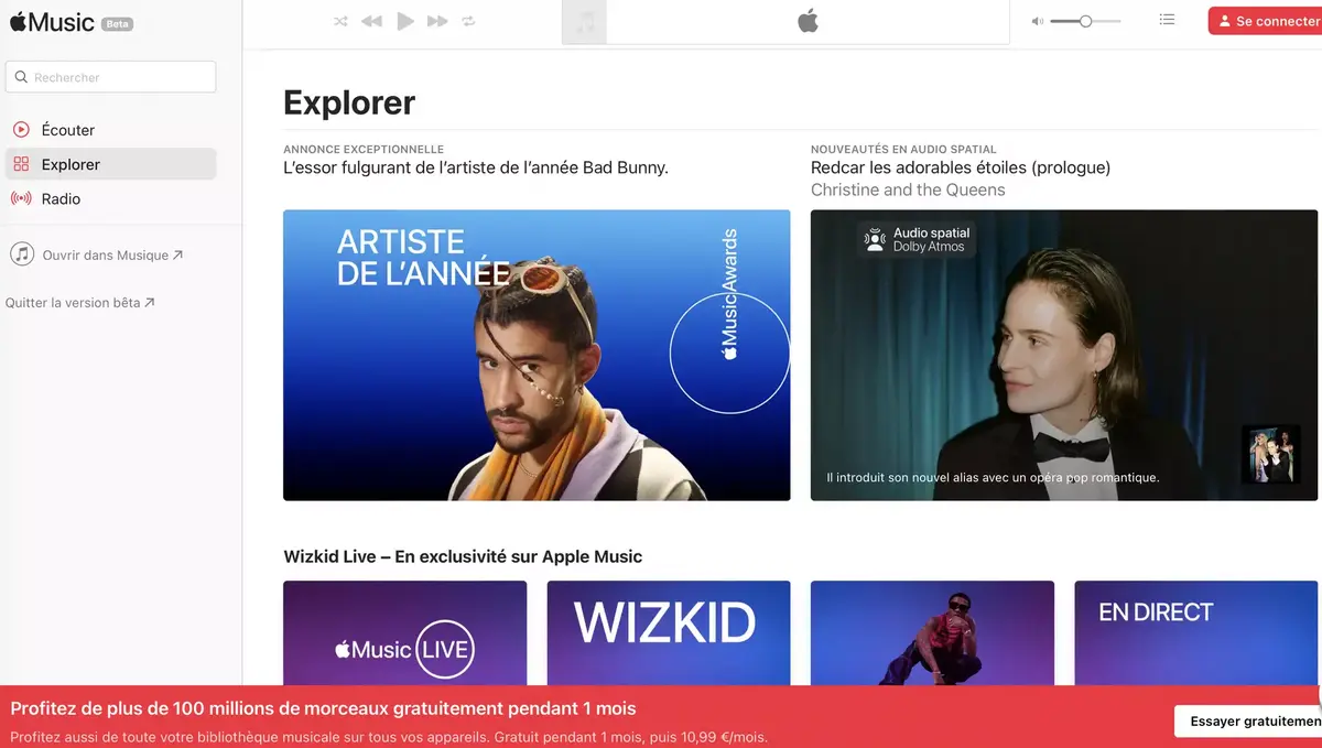 Apple rajoute les paroles en direct sur la beta web d’Apple Music 