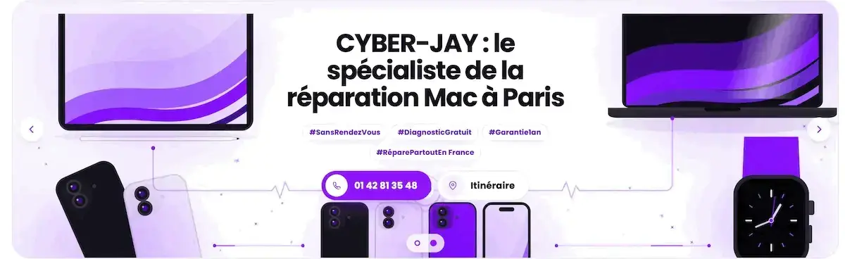 Cyber-Jay r&eacute;paration Mac iPhone Paris