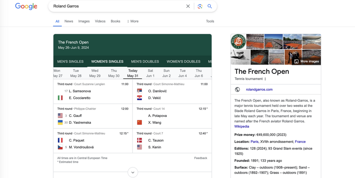 Google a caché un jeu Roland Garros ! Où se trouve-t-il ?