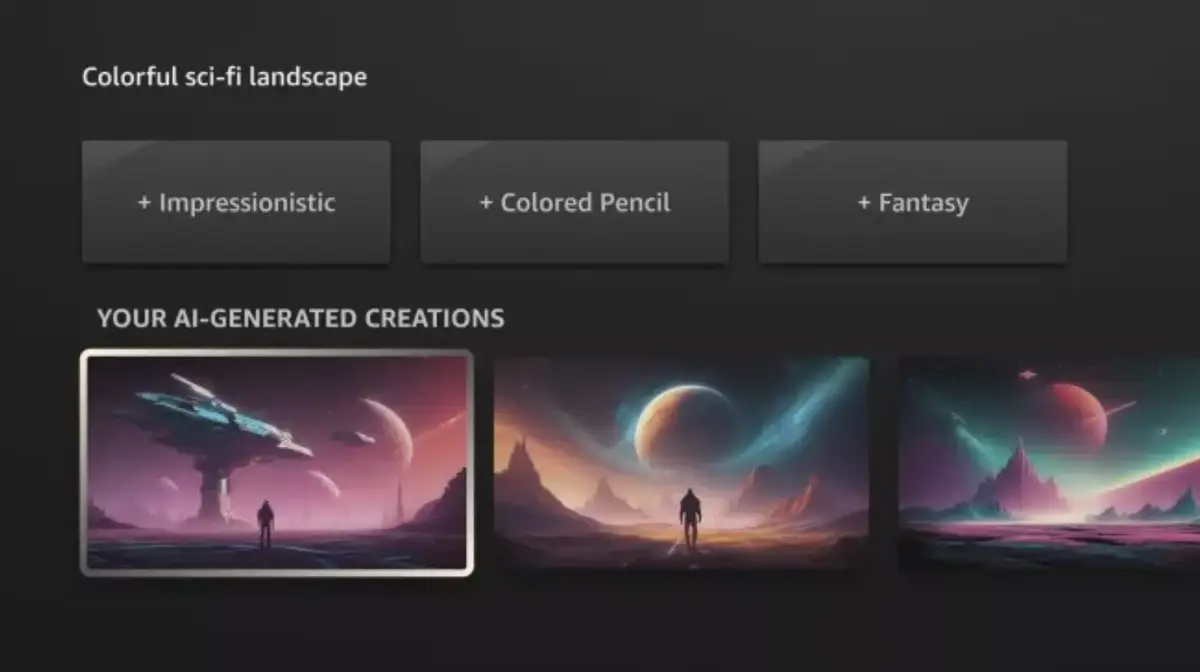 Une IA générant des fonds d'écran pour les Fire TV Stick 4K Max