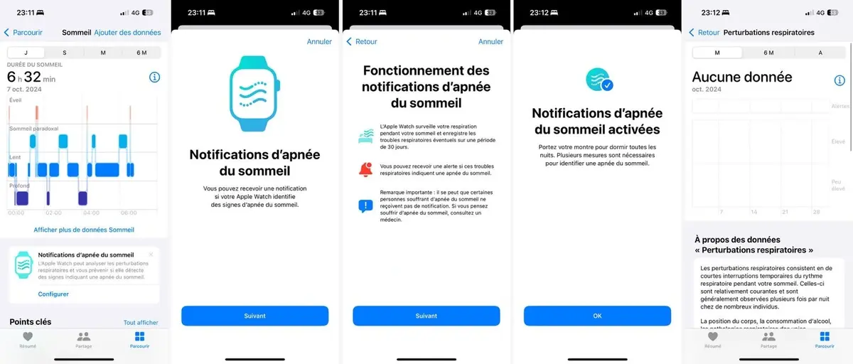 Comment fonctionnent les notifications d’apnée du sommeil sur l’Apple Watch et l’iPhone