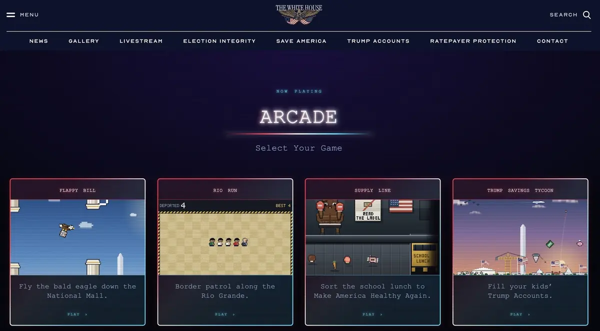 La Maison Blanche ouvre une salle d'arcade en ligne, l'&eacute;diteur de Tetris r&eacute;pond