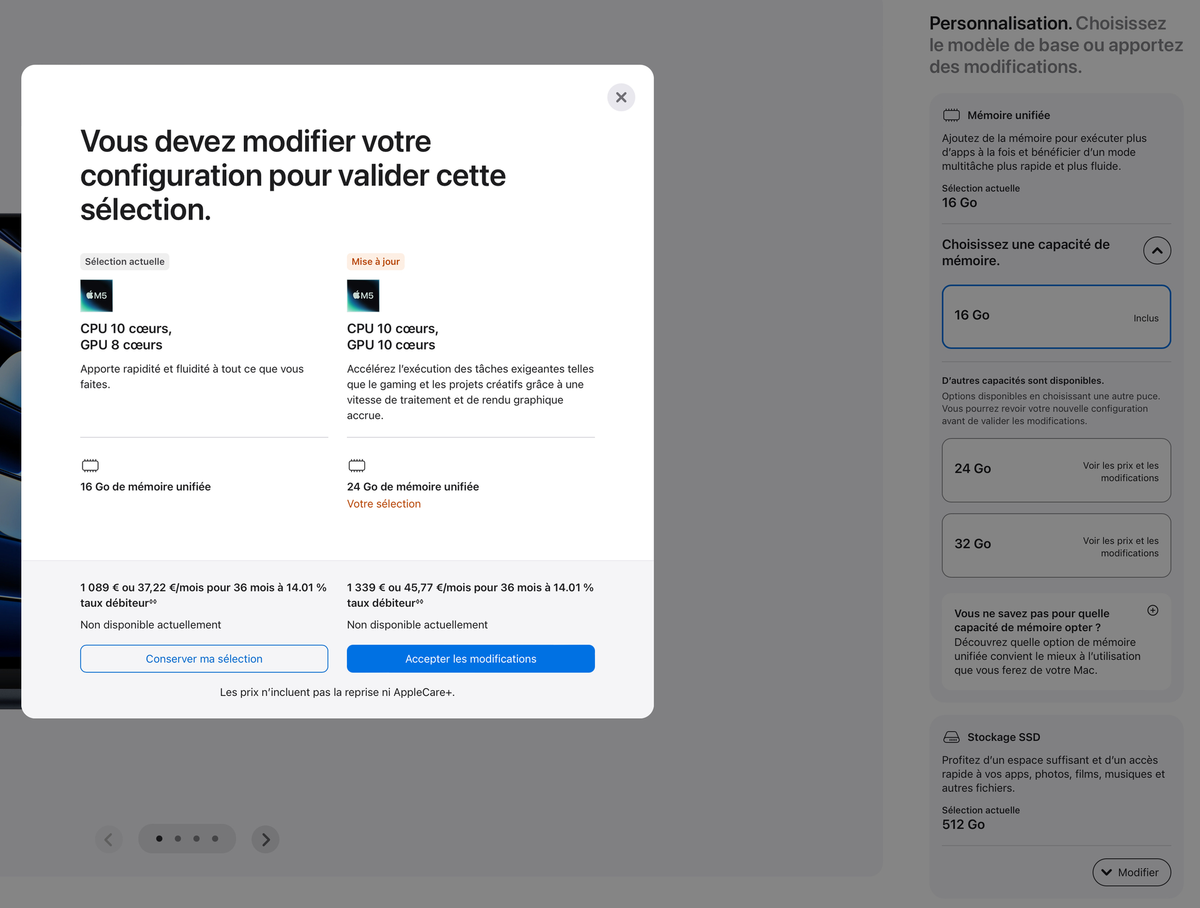 Voici le nouveau MacBook Air&nbsp;: M5, N1, 512 Go, Wi-Fi 7, Bluetooth 6&nbsp;!