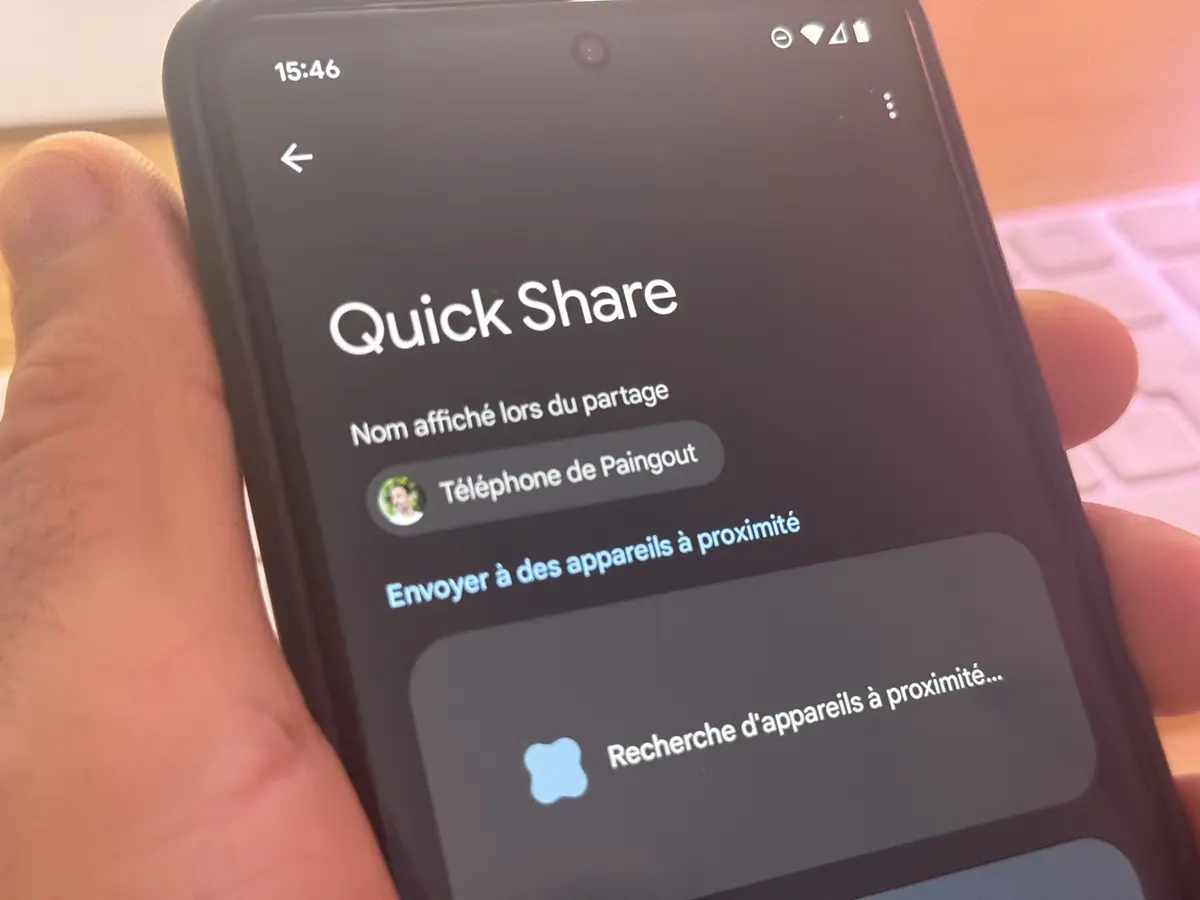 Quick Share activé par défaut sur Google Pixel