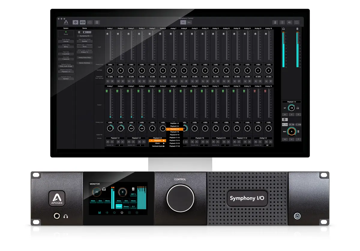 La Symphony I/O MkII d'Apogee gère désormais le monitoring en Dolby Atmos