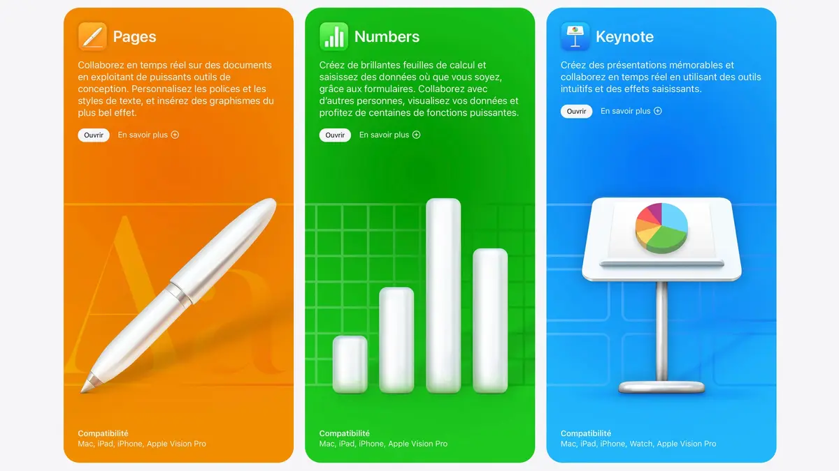 iWork Pages Numbers Keynote