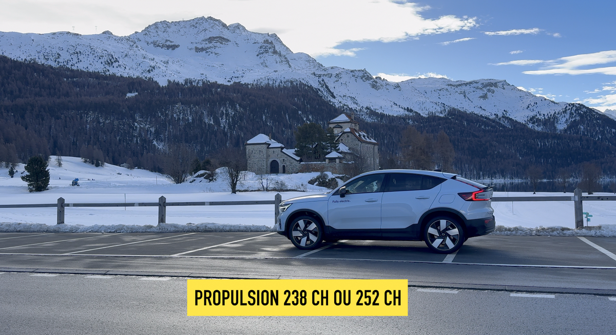 Essai Volvo C40 Recharge 2024 dans les Alpes suisses : enfin une autonomie correcte ?