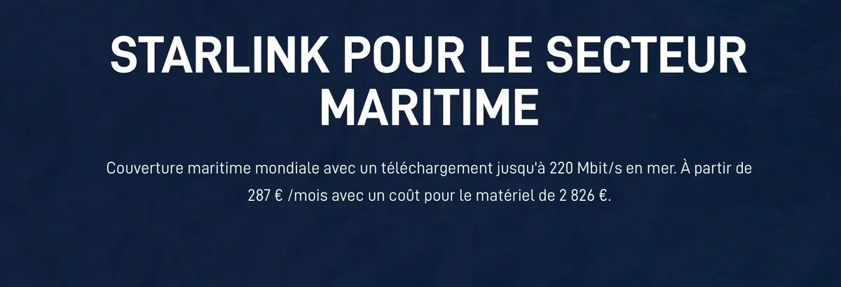 Starlink lance son offre maritime (si vous avez le budget)