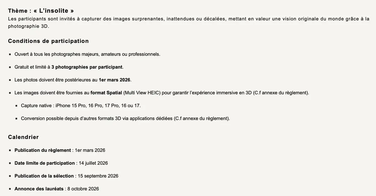 Photographie 3D&nbsp;: ce concours d'Angoul&ecirc;me met &agrave; l&rsquo;honneur le format spatial d&rsquo;Apple