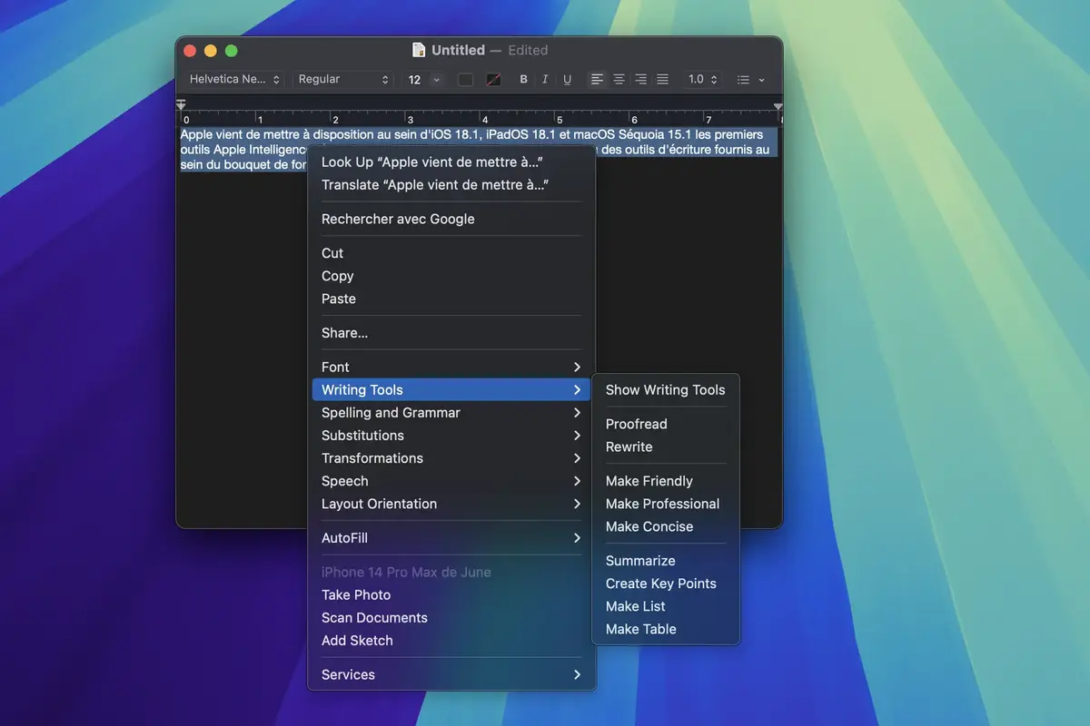 Apple Intelligence : on a testé les outils d'écriture sur Mac !