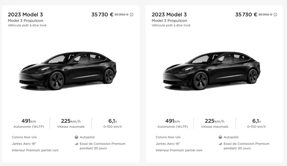 Des Tesla Model 3 Propulsion à 35 730€ ! Du jamais vu !